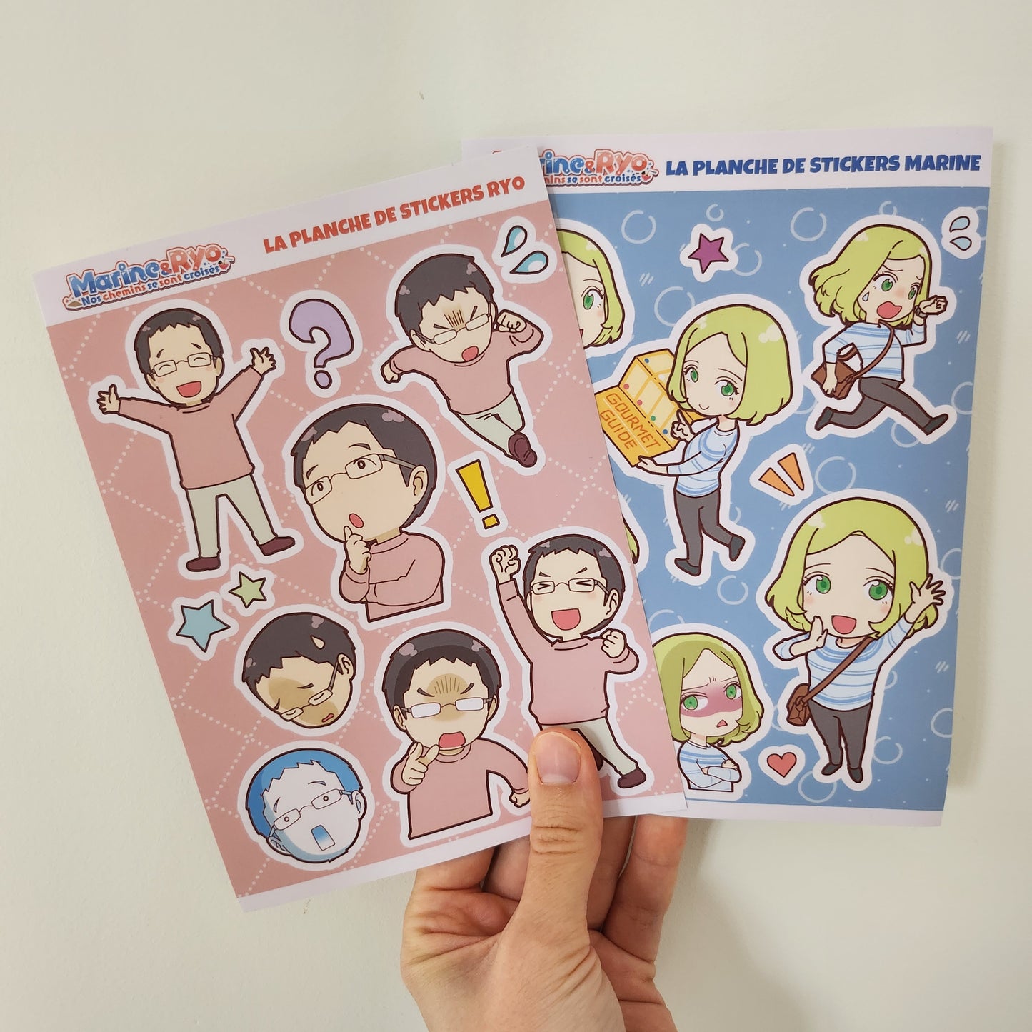 2 planches de stickers