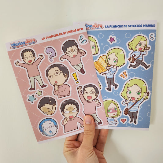 2 planches de stickers